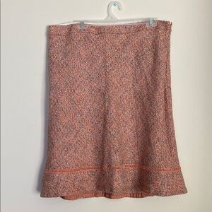 GAP Boucle Terracotta A-Line Skirt Knee-Length Casual